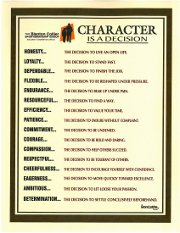 Character Is A Decision
